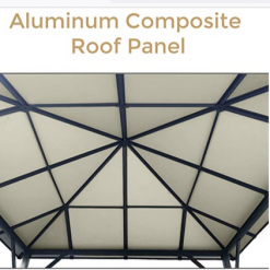 Gazebo Parts Direct 8x8 Outdoor Insulated Hardtop Gazebo For Patios, Aluminum Composite Panel Roof For Shade And Rain Metal Frame With Mosquito Netting For Lawn, Backyard And Deck, 8' X 8', Charcoal Gray Catalog