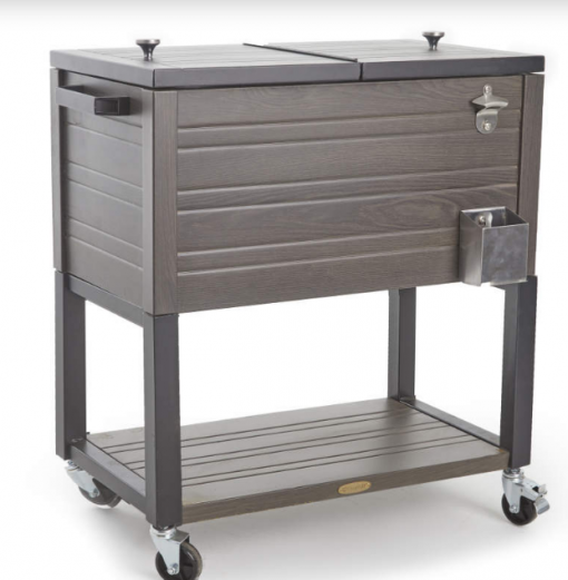 Gazebo Parts Direct Catalog Wood Look 60-Quart Outdoor Rolling Cooler