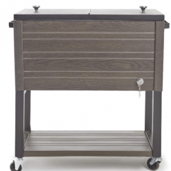 Gazebo Parts Direct Catalog Wood Look 60-Quart Outdoor Rolling Cooler