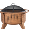 Gazebo Parts Direct Catalog 30 In. Woven Round Wood Burning Firepit With Tool