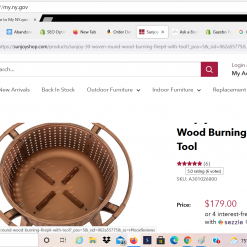 Gazebo Parts Direct Catalog 30 In. Woven Round Wood Burning Firepit With Tool