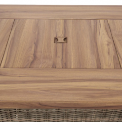 Gazebo Parts Direct Catalog Outdoor Patio Propane Burning Brown All-weather Wicker Fire Pit Table