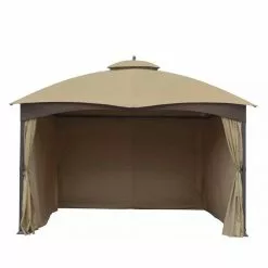 LOWES Asheville 10 X12 Full Set Gazebo Curtains 4 Sides With Zippers