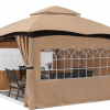 Gazebo Parts Direct 10X12 Gazebo Patio Gazebos For Winter, Weatherproof Gazebo With Window Curtains For Outdoor Party Wedding