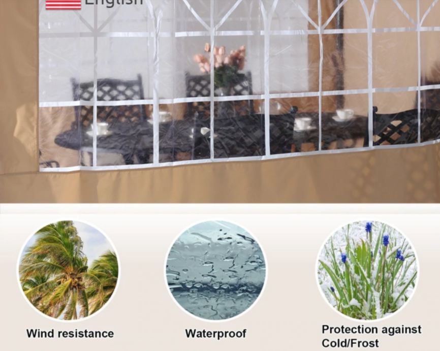 Gazebo Parts Direct 10X12 Gazebo Patio Gazebos For Winter, Weatherproof Gazebo With Window Curtains For Outdoor Party Wedding 4 Gazebo Parts Direct 10X12 Gazebo Patio Gazebos For Winter, Weatherproof Gazebo With Window Curtains For Outdoor Party Wedding