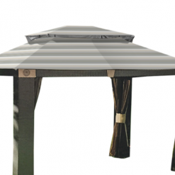 Gazebo Parts Direct SUNJOY ANTIGUA WICKER GAZEBO CANOPY Stone 10X12 MODEL L-GZ806PAL-C