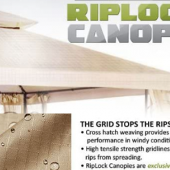 Gazebo Parts Direct Catalog Grand Casual Replacement Canopy Top Cover And Netting G-GZ073PAL- Rip Lock 350
