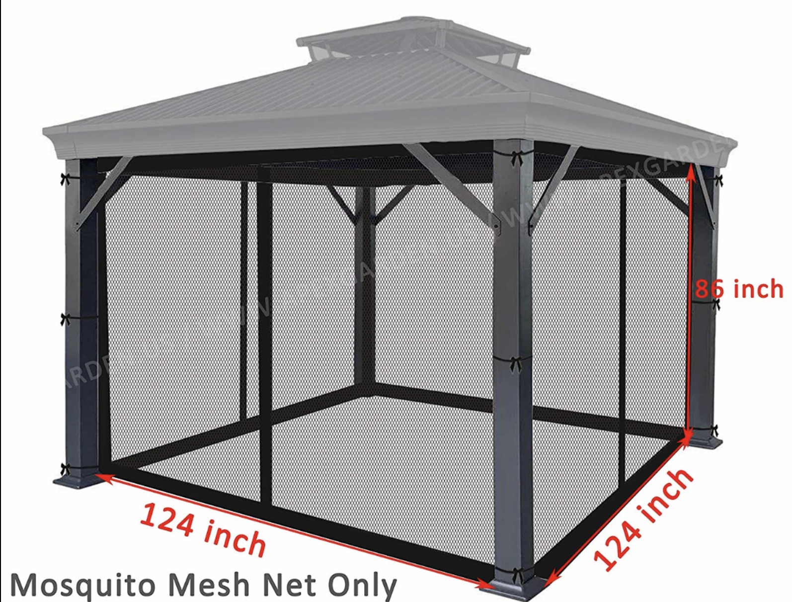 Gazebo Parts Direct UNIVERSAL 10 X 10 GAZEBO MOSQUITO REPLACEMENT SCREEN BLACK Catalog 3 Gazebo Parts Direct UNIVERSAL 10 X 10 GAZEBO MOSQUITO REPLACEMENT SCREEN BLACK Catalog