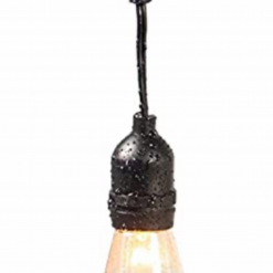 Gazebo Parts Direct Outdoor Commercial Grade 24-Foot Weatherproof Hanging Patio String Lights W/Energy Efficient Design, Black Catalog