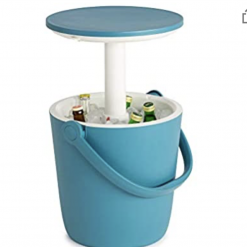 Gazebo Parts Direct Go Bar 4.2 Gallon With Handle And Pop Up Outdoor Table Perfect For Your Patio Teal