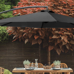 Gazebo Parts Direct Offset Umbrella 10FT Cantilever Patio Hanging Umbrella Outdoor Market Umbrella With Crank And Cross Base (Beige) Catalog