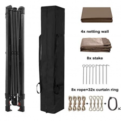 Gazebo Parts Direct 13'x13' Gazebo Tent Outdoor Pop Up Gazebo Canopy Shelter With Mosquito Netting (Brown) Catalog