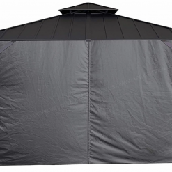 Gazebo Parts Direct Catalog Universal Lowes Allen And Roth 10 X 12 Replacement Curtain Grey All Four Curtains With Snap Rings