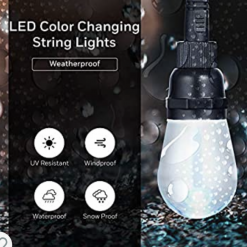 Gazebo Parts Direct Catalog Waterproof LED 24ft Indoor Outdoor Commercial Grade Patio Lights Create Cafe Ambience In Your Home