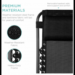 Gazebo Parts Direct Catalog Set Of Two Adjustable Zero Gravity Lounge Chair Recliners For Patio, Pool W/Cup Holders -