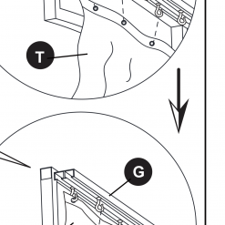 Gazebo Parts Direct Plastic Slide J Hooks For Gazebo Curtains/Mosquito Netting/The Track Of Lowe's Allen Roth #GF-12S004B,TPGAZ1-002 Gazebo - Quantity Of 36