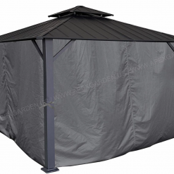 Gazebo Parts Direct Catalog Universal Lowes Allen And Roth 10 X 12 Replacement Curtain Grey All Four Curtains With Snap Rings