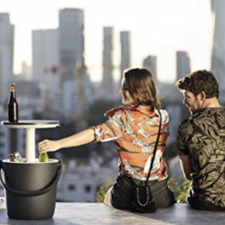 Gazebo Parts Direct Go Bar 4.2 Gallon With Handle And Pop Up Outdoor Table Perfect For Your Patio Teal