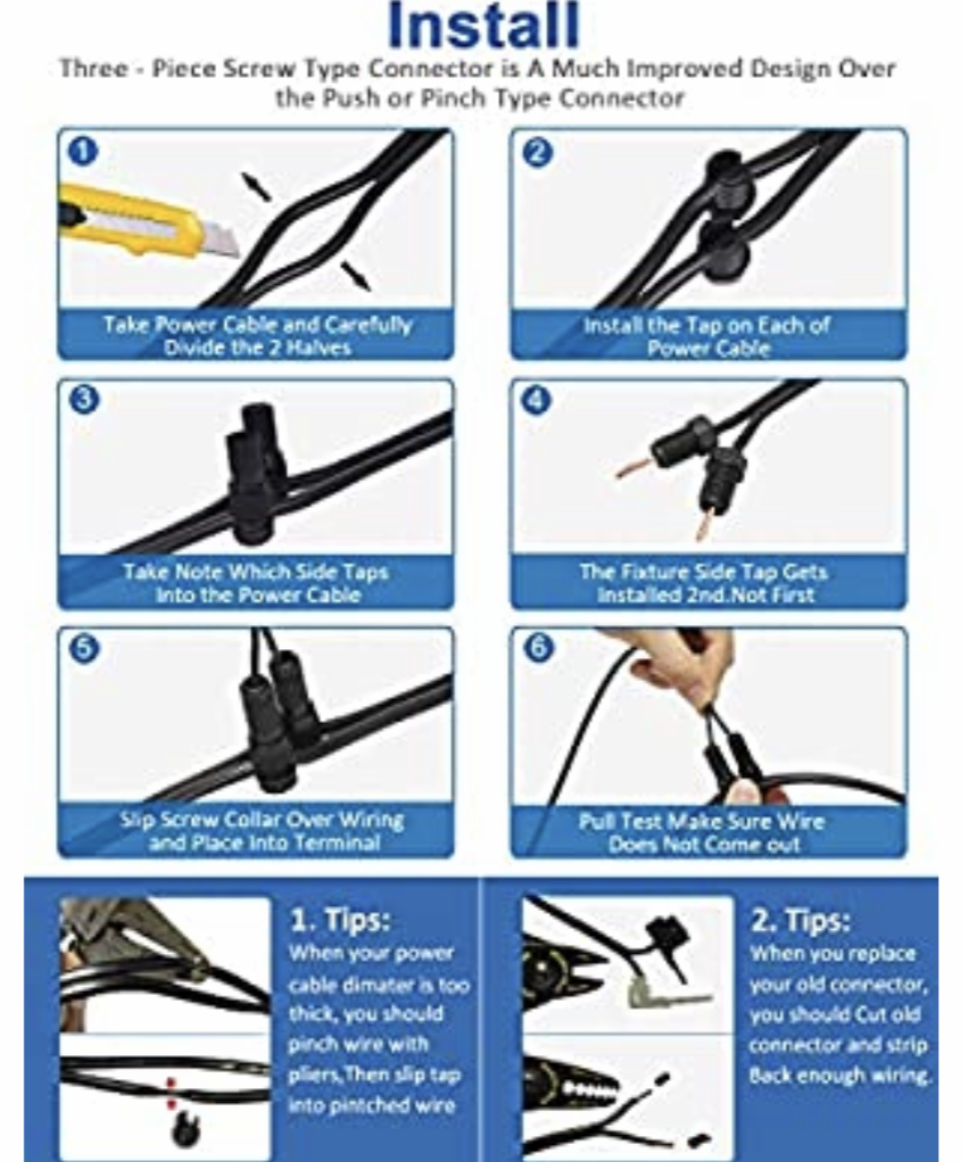 Gazebo Parts Direct Low Voltage Fastlock Landscape Lights Cable Connector 12-14 Gauge Wire (8 Pack) Catalog 7 Gazebo Parts Direct Low Voltage Fastlock Landscape Lights Cable Connector 12-14 Gauge Wire (8 Pack) Catalog