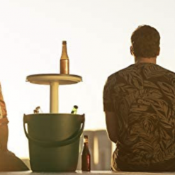 Gazebo Parts Direct Go Bar 4.2 Gallon With Handle And Pop Up Outdoor Table Perfect For Your Patio Teal