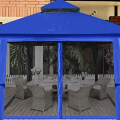 Gazebo Parts Direct Catalog 13'x13' Gazebo Tent Outdoor Pop Up Gazebo Canopy Shelter With Mosquito Netting (Blue)