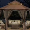Gazebo Parts Direct Sunjoy Khaki Replacement Canopy For South Bay Hexagon Gazebo (14X14 Ft) L-GZ793PST-A Sold At BigLots Catalog