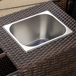 Gazebo Parts Direct Catalog Caribbean Outdoor Wicker Bar Cart With Cooler Wine Glass Holder And Glass Top