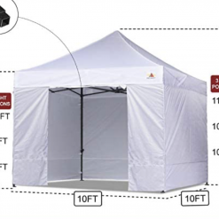 Gazebo Parts Direct Catalog Canopy 10x10 Pop Up Canopies Commercial Tents Market Stall With 6 Removable Sidewalls And Roller Bag Bonus 4 Weight Bags And 10ft Screen Netting And Half Wall, White