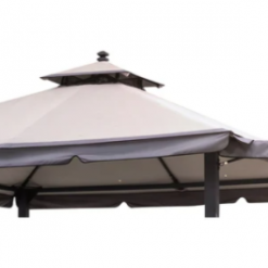 Gazebo Parts Direct Sunjoy Beige Replacement Canopy (Deluxe Version) For Gazebo With Awning (10X10 Ft) L-GZ1023PST-A Sold At Menards Catalog